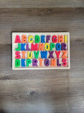 Vintage Fisher Price Tray of Magnetic Letters